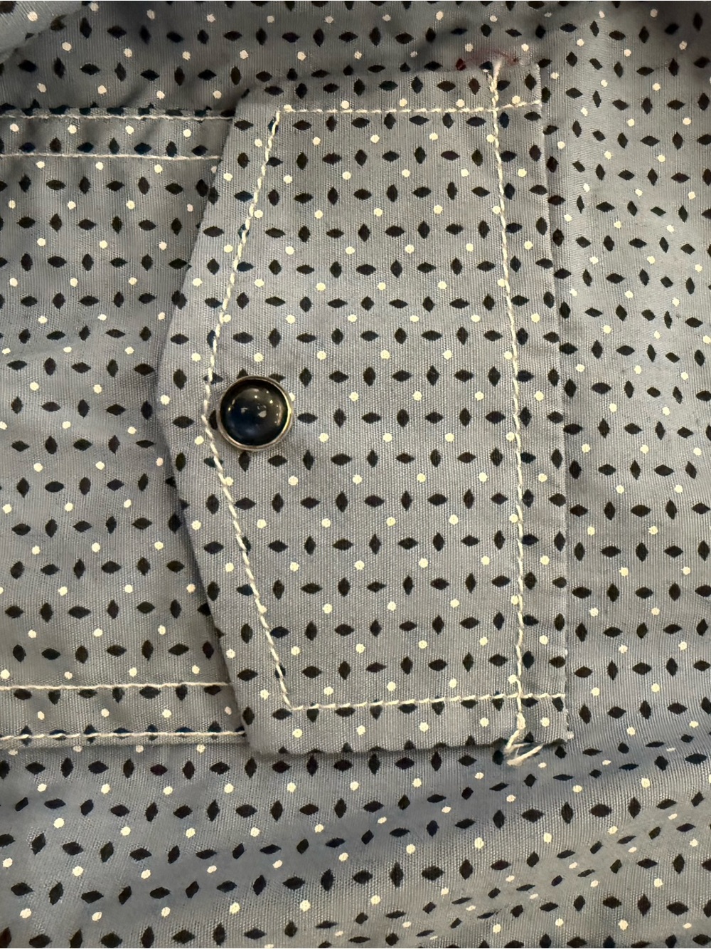 Western-Inspired Boys' Button-Down Shirt Set — Light Blue & Black - Picture 4 of 6